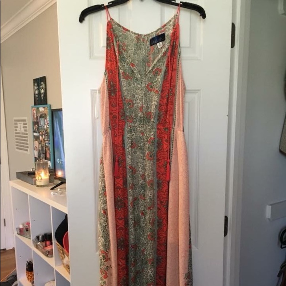 Multicolored floral Maxi with Slit